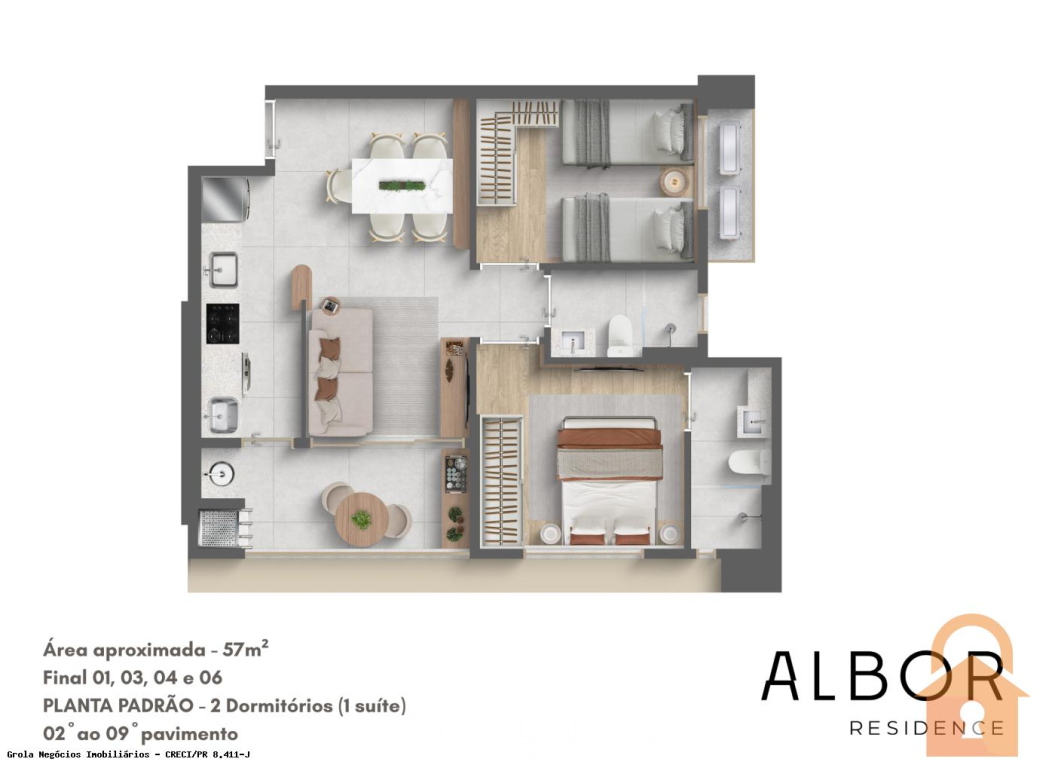 Apartamento para  Venda em Maringá pela Grola Negócios Imobiliários