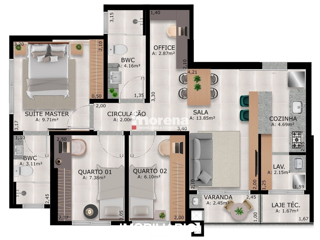Apartamento para  Venda em Umuarama pela Morena imobiliária e construtora
