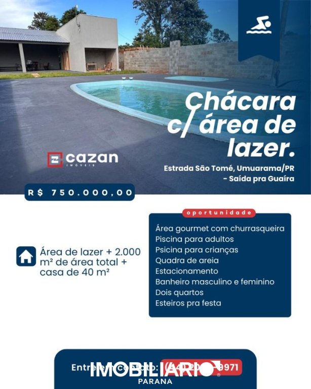 Chácara para  Venda em Umuarama pela Cazan Imóveis
