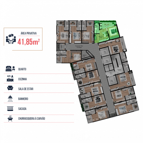 Apartamento para  Venda em Umuarama pela Morena imobiliária e construtora