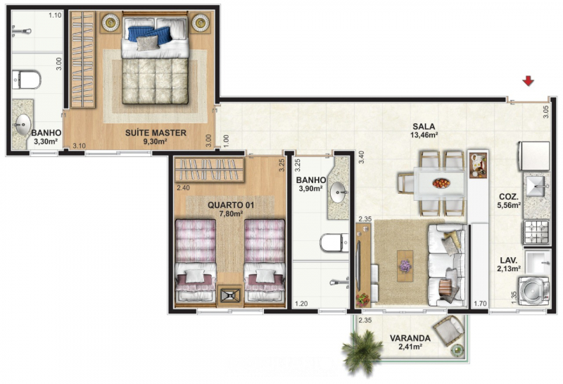 Apartamento para  Venda em Umuarama pela Morena imobiliária e construtora