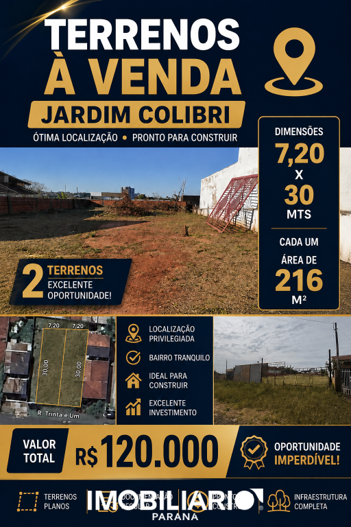 Venda Terreno - Jardim Colibri