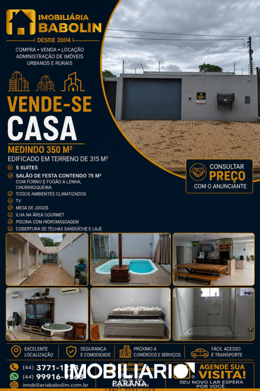 Venda Residência - Porto Camargo