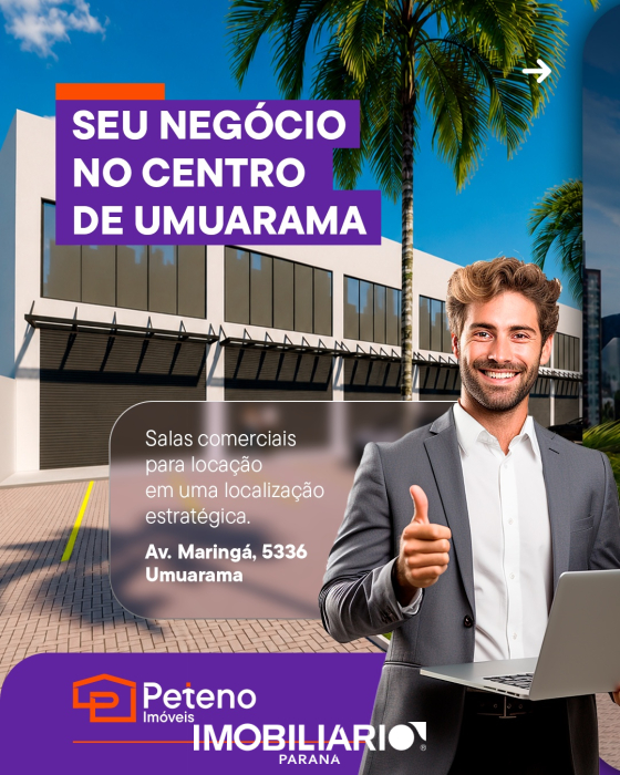 Sala Comercial para  alugar em Zona III, Umuarama, 214,00m²