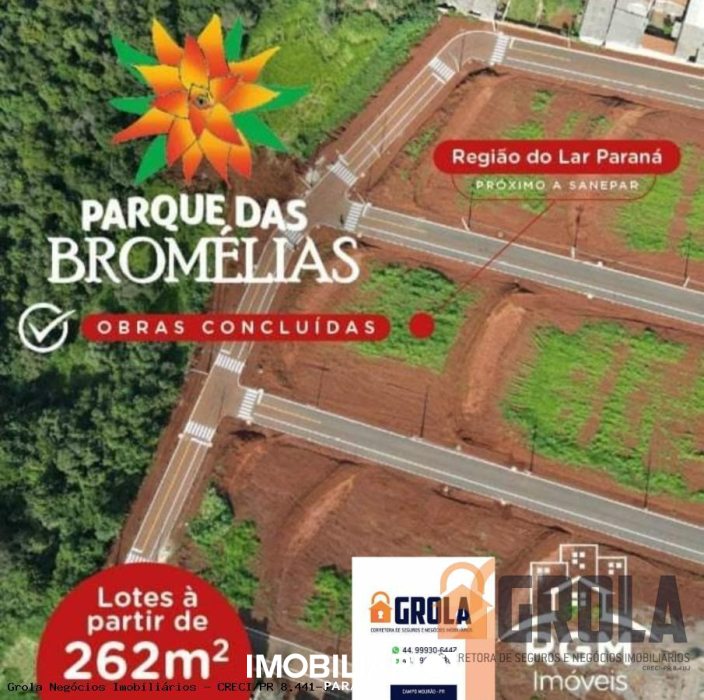 Terreno para  venda em Jardim Parque das Bromélias, Campo Mourão, 284,00m²