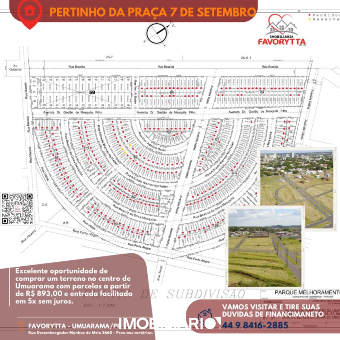Terreno para  venda em Parque Melhoramentos, Umuarama, 180,00m²