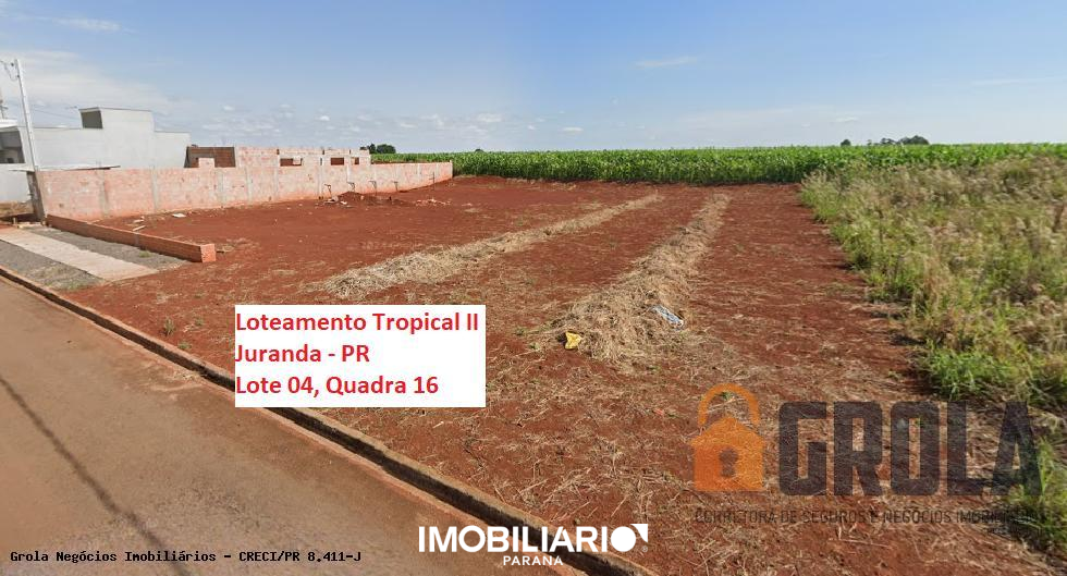 Terreno para  venda em Loteamento Tropical II, Juranda, 313,00m²