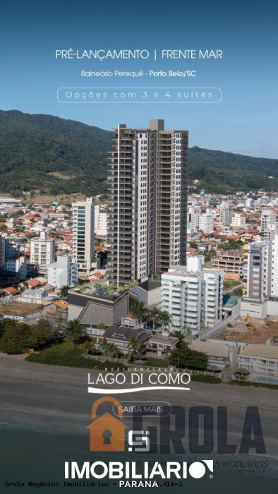 Apartamento para  venda em Balneario Pereque, Porto Belo, 154,00m², com 3 quartos
