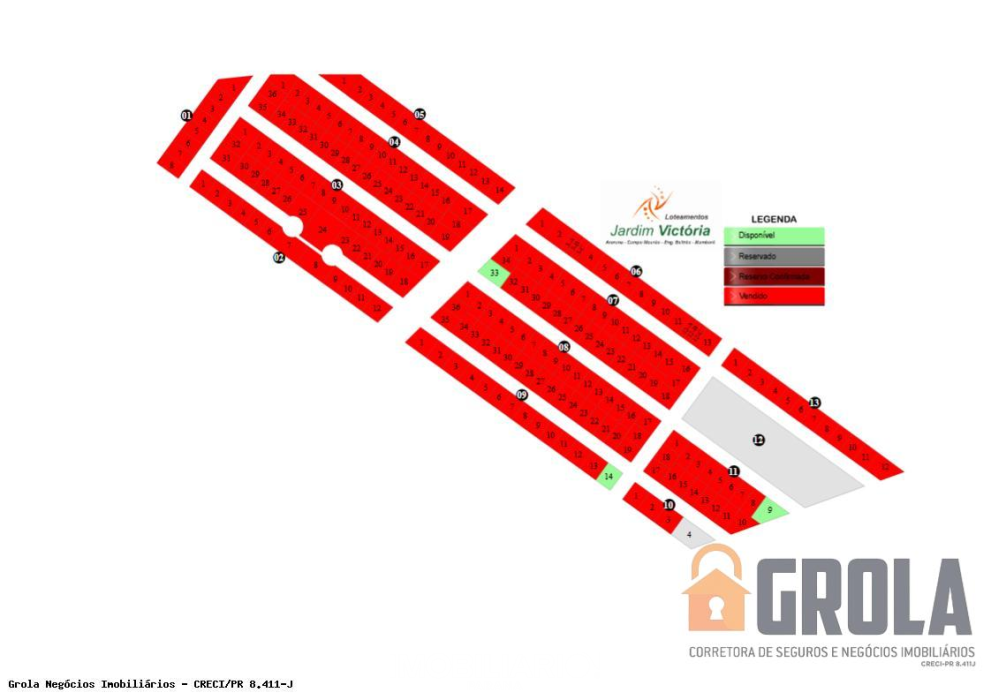 Terreno para  venda em Jardim Victória, Campo Mourão, 454,00m²