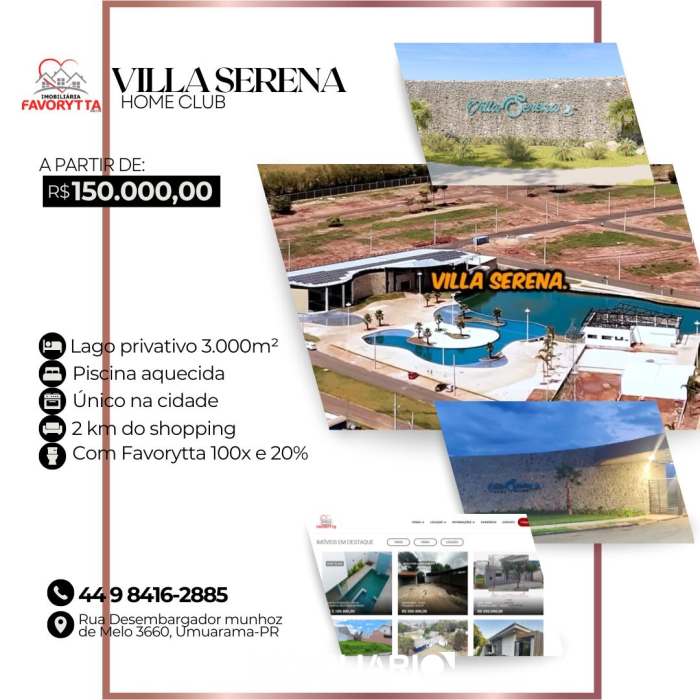 Terreno para  venda em Prox Recanto do Peixe, Umuarama, 290,00m², com 20 quartos