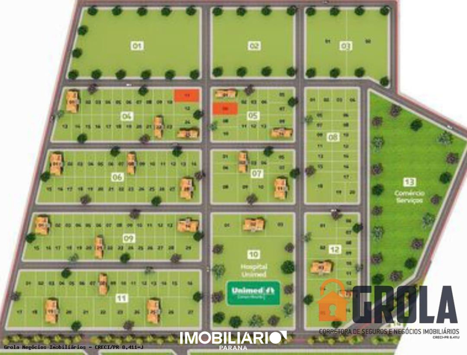 Terreno para  venda em Jardim Bella Vista, Campo Mourão, 435,00m²