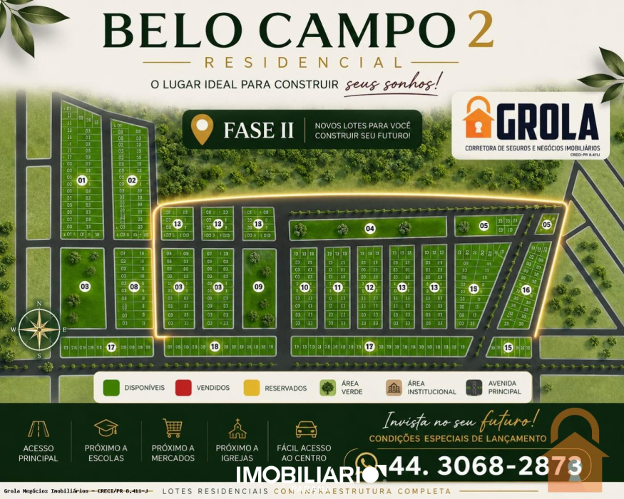 Terreno para  venda em Área Urbanizada II, Campo Mourão, 126,00m²