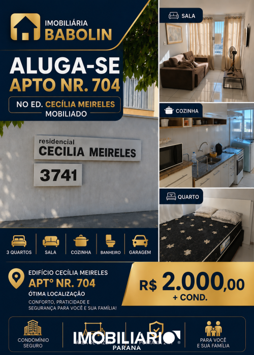 Apartamento para  alugarUmuarama, 78,00m², com 3 quartos