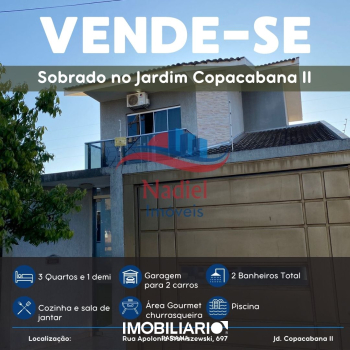 Sobrado para  venda em Copacabana, Campo Mourão, 300,00m², com 4 quartos