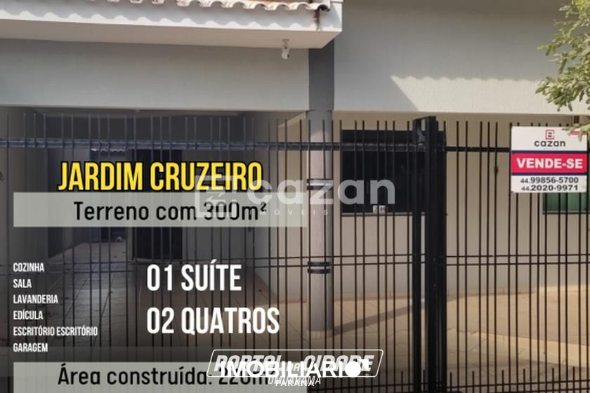 Residência para  venda em Jardim Cruzeiro, Umuarama, 300,00m²