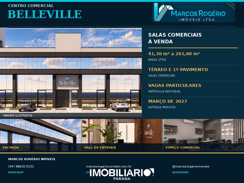 Sala Comercial para  venda em Zona I-A, Umuarama, 106,00m²