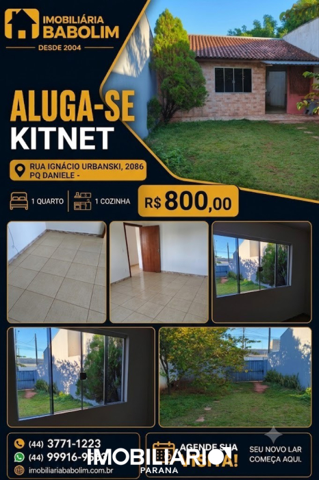 Residência para  alugar em Jardim Veneza, Umuarama, 40,00m², com 1 quartos
