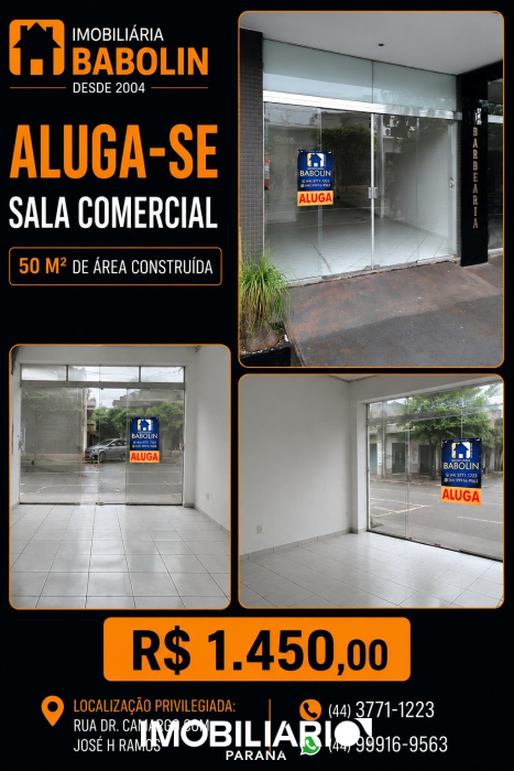 Sala Comercial para  alugar em Zona II, Umuarama, 50,00m²
