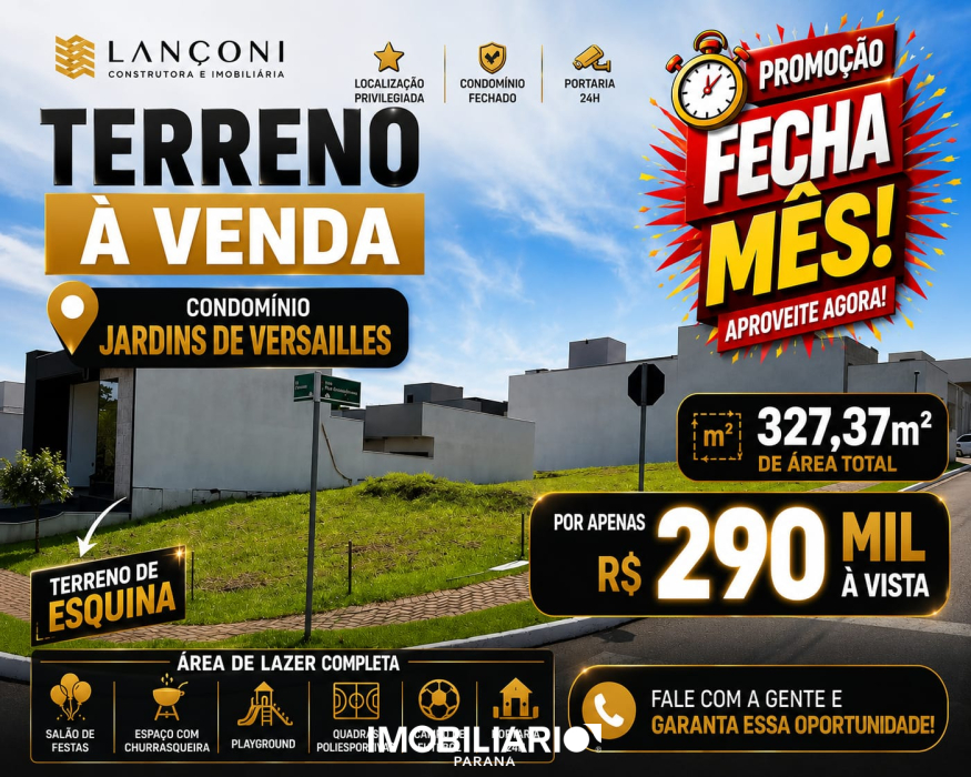 Terreno para  venda em Parque Residencial Interlagos II, Umuarama, 327,37m²